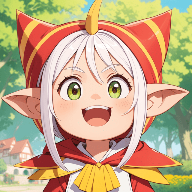 Wenda, a white sprunki character with pointed ears anime